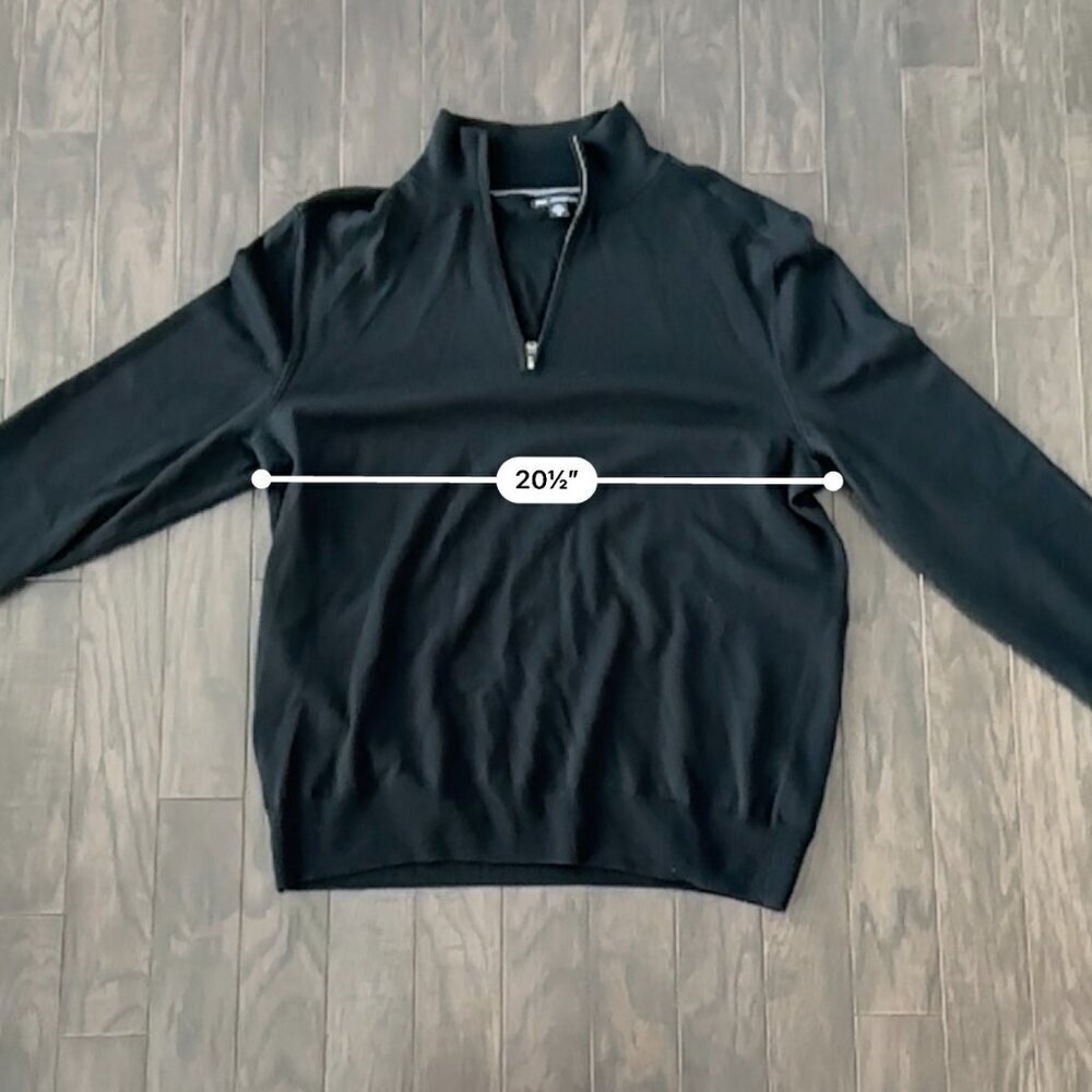 Gap Black XL Quarterzip Wool Sweater - Picture 5 of 8